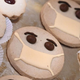 cookies with face masks on